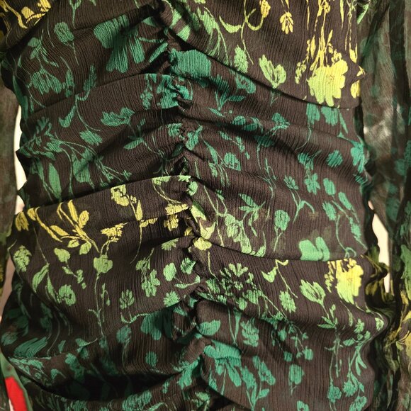 A New Day Floral Green Mini Dress - Picture 4 of 6